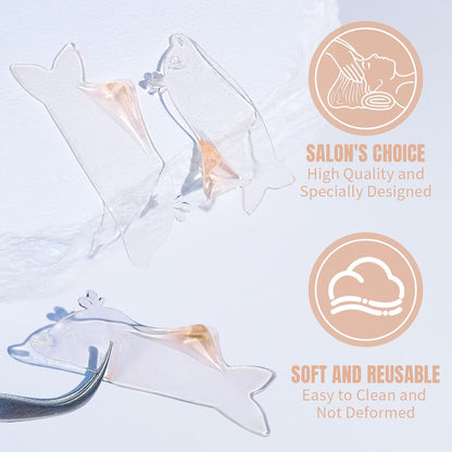 Flat Lash Lift Shields Korean Lash Lift Rods Glueless for NO.1 Perm Soften Eyelash Lift Pads Tools (Orange)