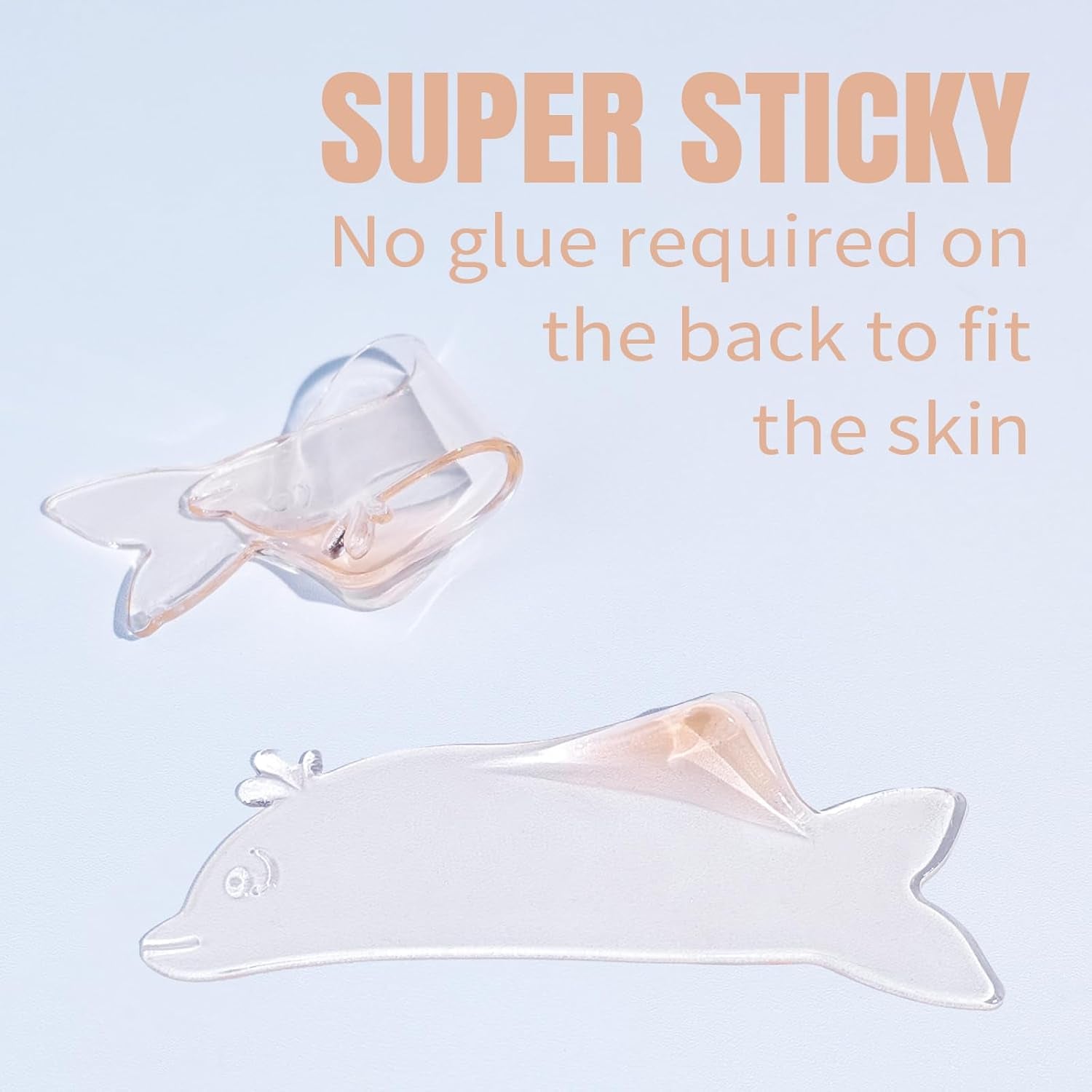 Flat Lash Lift Shields Korean Lash Lift Rods Glueless for NO.1 Perm Soften Eyelash Lift Pads Tools (Orange)