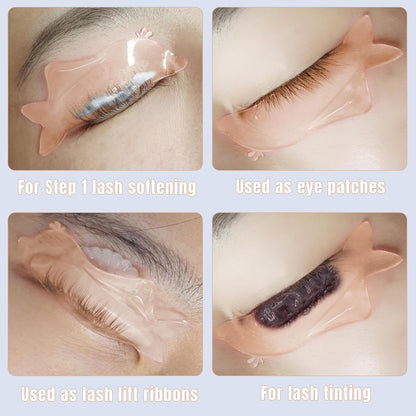Flat Lash Lift Shields Korean Lash Lift Rods Glueless for NO.1 Perm Soften Eyelash Lift Pads Tools (Orange)