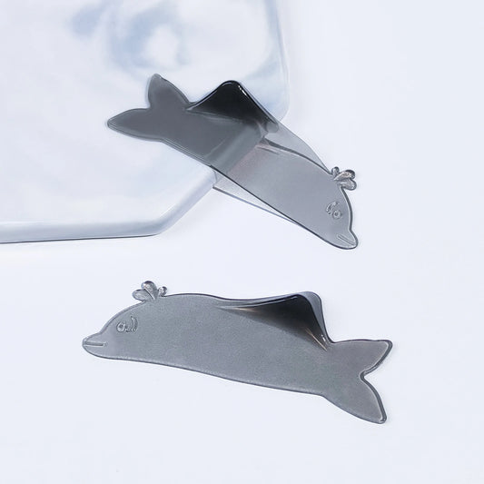 1 Pair Korea Dolphin Shape Reusable Silicone Eyelash Perm Lash Rod Shield Lash Softening Pads Eyelash Curler Makeup Tool