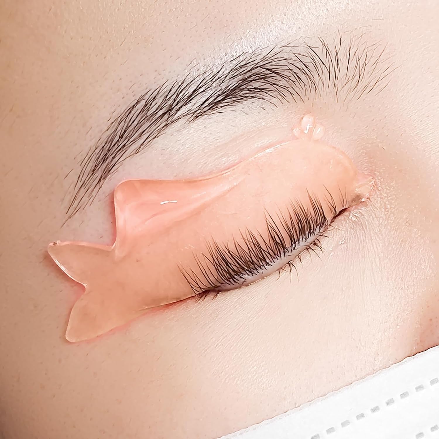 Flat Lash Lift Shields Korean Lash Lift Rods Glueless for NO.1 Perm Soften Eyelash Lift Pads Tools (Orange)