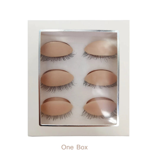 Eyelash Extension Training Kit Silicone Mannequin Model Head with Removable Replacement Eyelids Grafted Lashes Training Tools